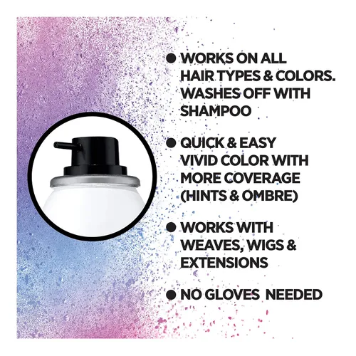 Vista 6 de L'Oreal Paris Color para pelo colorista, espray de un día, Plateado