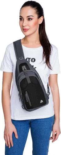 Vista 6 de Y&R Direct - Maleta cruzada, para viajes, senderismo, regalos para niños, hombres y mujeres Lightweight, Sling Bag, Travel, Hiking, Gifts