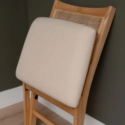 Vista 5 de Powell Kasi Silla Lateral de Comedor Plegable de Caña de Ratán Beige, Natural