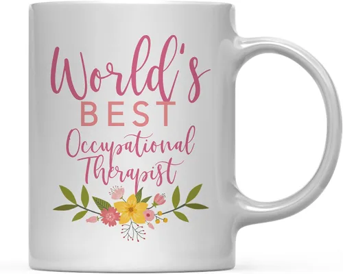Vista 44 de Andaz Press Taza de café de 11 oz, regalo de broma de la mejor abbuela del mundo, diseño floral, paquete de 1