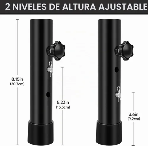Vista 4 de (PAQUETE DE 4) Extensores de Patas de Mesa Plegables, Elevadores de Patas de Mesa Plegables de Acero Altamente Duraderos, Extensiones de Patas