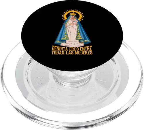 Vista 8 de Virgen de la Caridad del Cobre. Bendita entre las mujeres. PopSockets PopGrip intercambiable