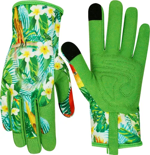 Vista 46 de Guantes de Jardinería de Cuero MERTURN para Mujeres, Guantes de Jardín a Prueba de Espinas, Guantes de Trabajo Compatibles con Pantalla Táctil