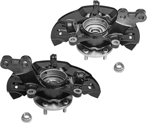 Vista 3 de Detroit Axle - FWD nudillos de dirección delantera y cojinetes de cubo de rueda Pinzas de freno de disco con soportes de repuesto para Toyota Matrix
