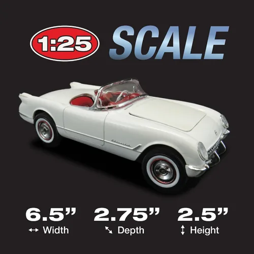 Vista 4 de AMT 1953 Chevy Corvette (USPS Stamp Series) Kit de modelo a escala 1:25, color de fábrica