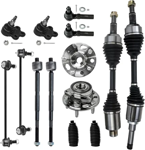 Vista 69 de Detroit Axle - Kit de suspensión delantera 4WD para Nissan Frontier Pathfinder Xterra, 2 cubos de rodamientos de ruedas, 2 brazos de control