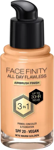 Vista 12 de Max Factor Facefinity 3 en 1 base de maquillaje líquida todo el día sin imperfecciones, SPF 20-32 Beige claro, 30 ml
