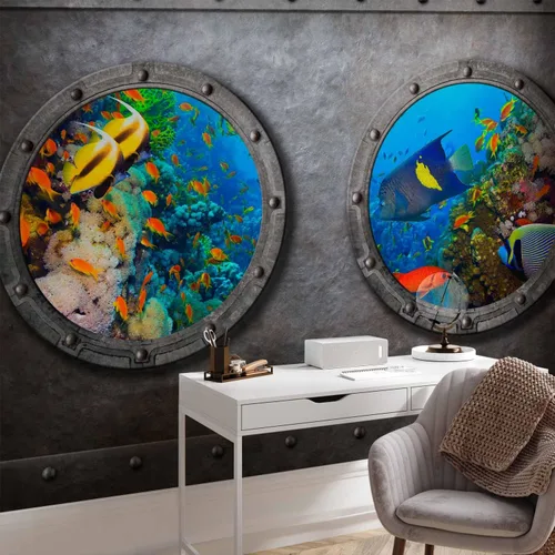 Vista 6 de artgeist Mural de pared premium mundo submarino, 98 x 69 pulgadas, papel tapiz no tejido XXL, decoración de pared de vellón, impresión fotográfica