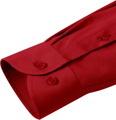 Vista 23 de Alimens & Gentle Camisas de vestir para hombre, manga larga, elásticas, sin arrugas, con botones