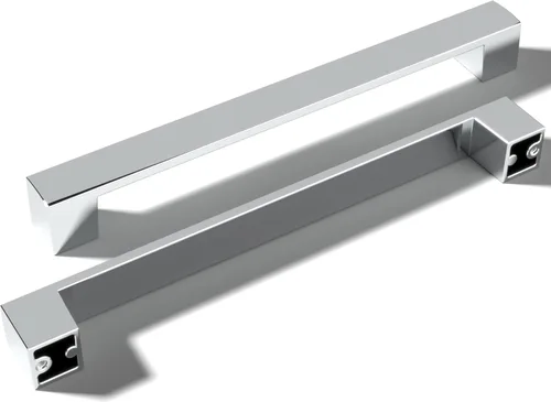 Vista 19 de Paquete de 10 tiradores de níquel cepillado con agujero central de 5 pulgadas Manijas de metal sólido para gabinetes de baño y decoración