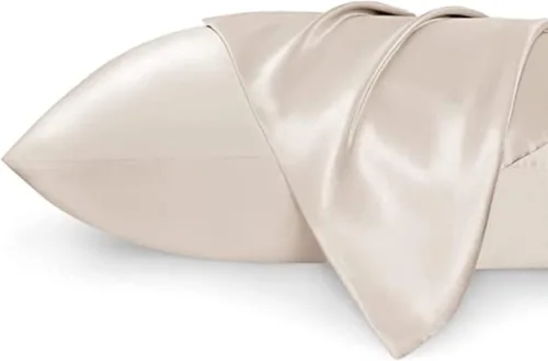Vista 17 de Ciana Funda de almohada de satén para cabello y piel Queen - Juego de 2 fundas de almohada de seda satinada lujosas y sedosas con cierre de sobre