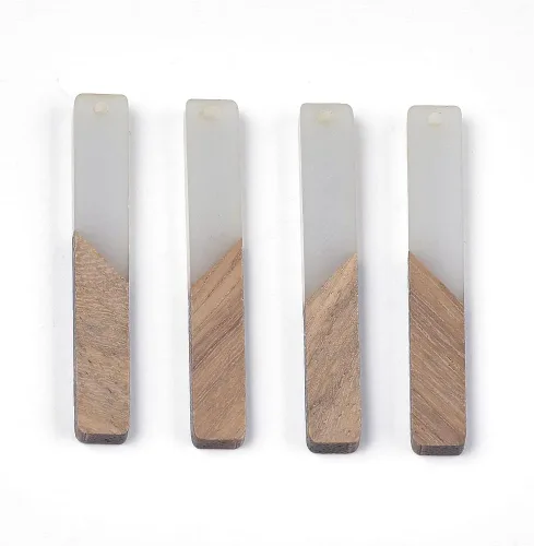 Vista 27 de Mega Pet Colgante de resina y madera de nogal para hacer joyas de bricolaje