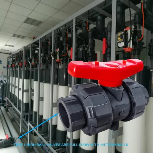 Vista 9 de Válvula de bola de unión de PVC, válvula de bola de unión verdadera de 1 "con puerto completo, juntas tóricas EPDM, zócalo deslizante, válvula
