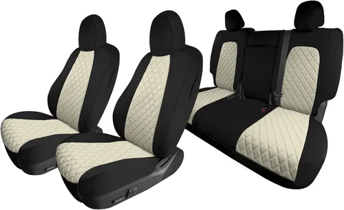 Vista 28 de FH Group Fundas de asiento de automóvil de ajuste personalizado hechas específicamente para Tesla Model Y Ultraflex 2020-2025, fundas de asiento