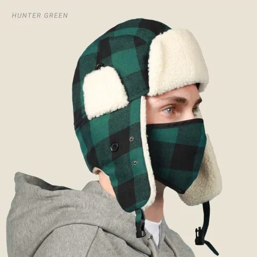 Vista 5 de CHOK.LIDS Lumberjack Plaid Winter Trapper Unisex Premium Extra Strength Ear Flap Correa de barbilla resistente al viento al aire libre PT201