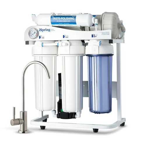 Vista 11 de iSpring RCB3P Sistema de filtración de ósmosis inversa sin tanque, sistema de RO de 300 GPD bajo fregadero, reduce TDS, relación 1.5:1 de agua pura