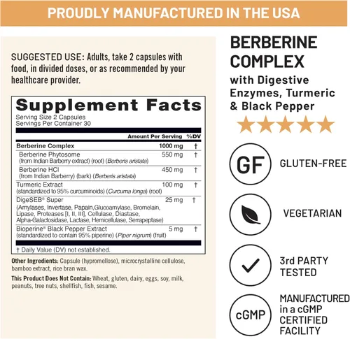 Vista 10 de NatureWise Suplementos de fertilidad de mio-inositol y D-quiro inositol para mujeres, proporción 40:1 [suministro de 30 días] + berberina 1000 mg