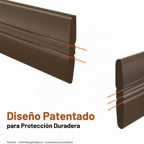 Vista 4 de Roving Cove - Protector de esquina para muebles, borde en forma de I de 15 Marrón café