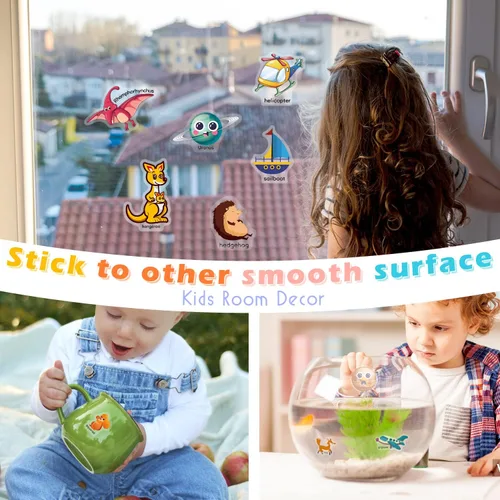 Vista 5 de Juego de 4 libros de calcomanías reutilizables para niños pequeños de 2 a 4 años, calcomanías de juguete reutilizables para niños pequeños de 1 a 3