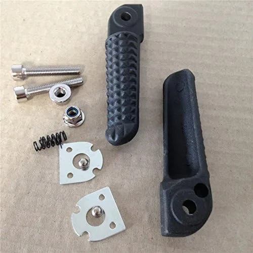 Vista 6 de HONGK - Estriberas de pie del pasajero trasero negro compatible con Yamaha Yzf R6 2006-2009 2010 2011 2012 [B01C0SUBJO]