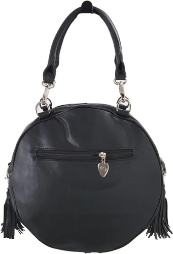 Vista 7 de Restyle Gothic Ocult Henna Bolso redondo Negro Imitación Piel Luna Bolso, Negro