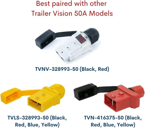 Vista 5 de Trailer Vision Cajas de Batería de 50A Conector Rápido Cubierta Protectora de Montaje Compatible con Calibre 6-12 AWG Ensamblaje de Enchufe Anderson