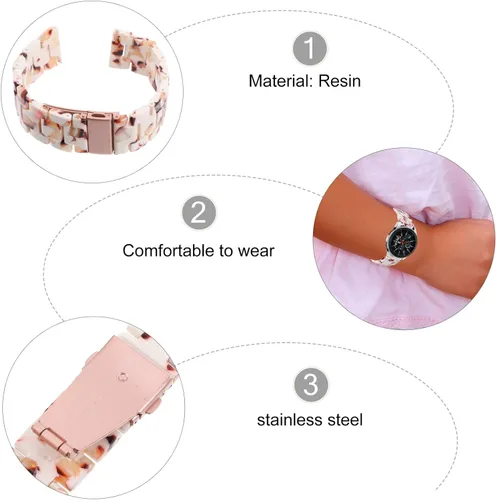 Vista 8 de Hemobllo Correa de reloj deportivo Miss Pulsera inteligente de resina