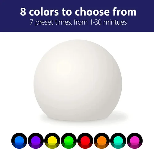 Vista 6 de Temporizador silencioso de brillo suave y luz que cambia de color para bebés, niños y profesores, luz nocturna en casa o actividades programadas
