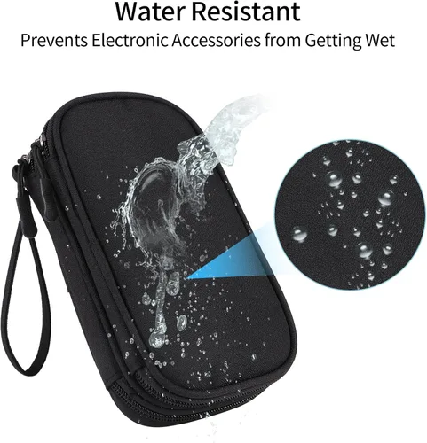 Vista 5 de JIAKAI Organizador de cables de viaje - Bolsa de accesorios electrónicos-Negro