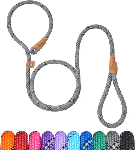 Vista 11 de Correa Deslizante de 5 Pies para Perro, Correa de Cuerda Resistente para Perros Pequeños, Medianos y Grandes, Correa de Entrenamiento Sin Tirones