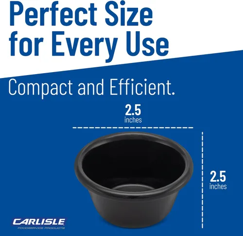 Vista 5 de Carlisle FoodService Products Ramekin Suave Melamina 2 Oz - Negro