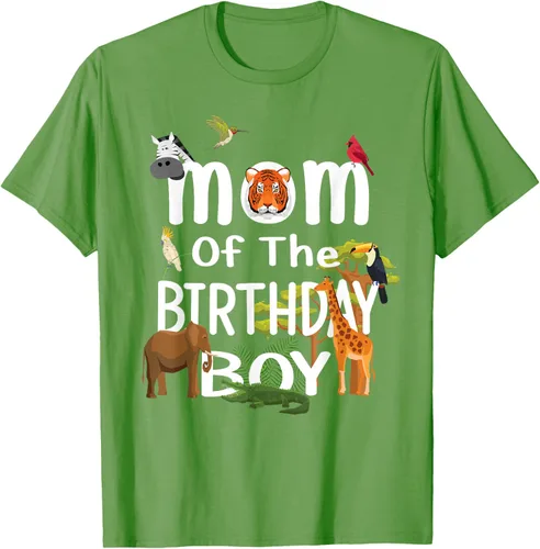 Vista 20 de Camiseta de fiesta de animales con temática de zoológico para niño de cumpleaños, Negro