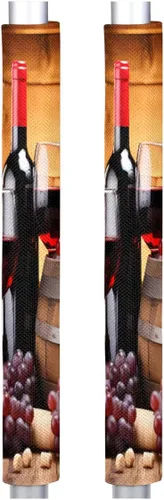 Vista 16 de Juego de 2 cubiertas para manija de puerta de refrigerador con patrón de mariposa negra, cubiertas para manija de cocina, protector