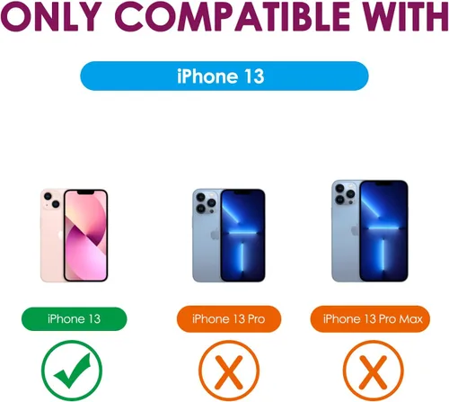 Vista 8 de Losin Compatible con iPhone 13 Funda con Protector de Lente de Cámara, Marco de Aluminio Sin Bordes, Diseño Sin Marcos, Delgada y Ligera, Cubierta