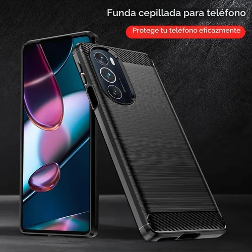 Vista 6 de Osophter Funda para Motorola Edge Plus 2022, Moto Edge Plus 2022, absorción de golpes, flexible de goma de TPU, funda protectora para Motorola Edge