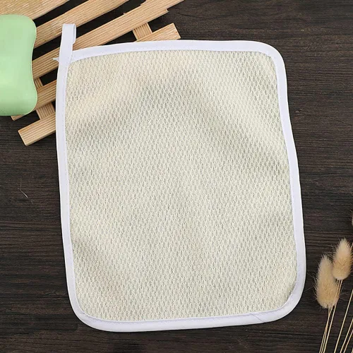 Vista 2 de 3 toallas de ducha exfoliantes de nailon, toalla de lavado corporal, toalla de limpieza para la cara y el cuerpo, toalla de baño de tejido suave