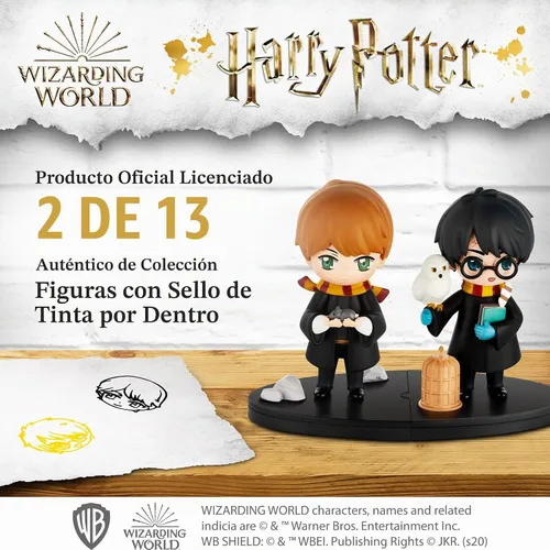 Vista 2 de P.M.I. Harry Potter - Figuras de 3.1 in con estampadores, colección premium, paquete de 2 cajas con ventana (S2)