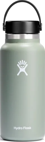 Vista 56 de Hydro Flask Botella de agua – Acero inoxidable aislado – Tapa flexible de boca ancha, antiderrames, a prueba de fugas y recargable en agave de 20