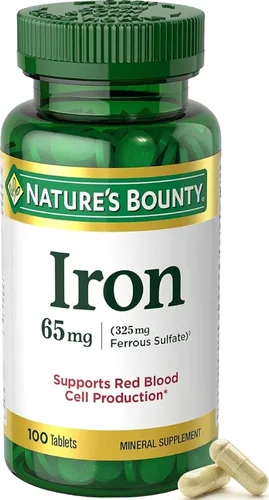 Vista 7 de Nature's Bounty Hierro 65 mg comprimidos 100 comprimidos, 100 cada uno, paquete de 3