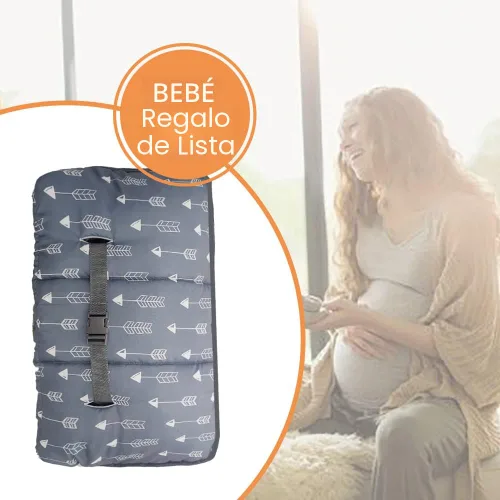 Vista 6 de RHYDEER Funda para carrito de compras para silla alta de bebé, enrollable y lista para usar, ajuste universal, Flecha gris gris (Grey Arrow)