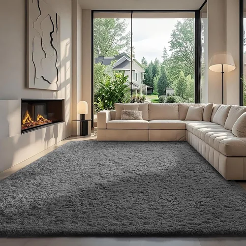 Vista 93 de Ophanie - Alfombras para sala de estar, antideslizante y suave, de felpa grandes y peludas para dormitorio, peludas para niños y niñas, decoración