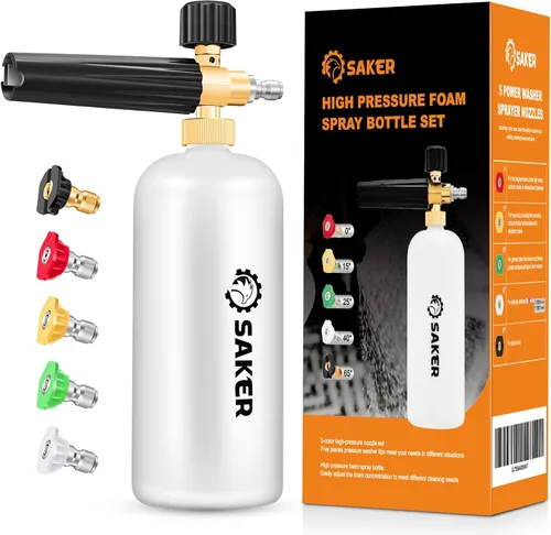 Vista 12 de Accesorio de Conector Dual de Cañón de Espuma Saker para Kit de Lavadora a Presión, con Cañón de Espuma de Conector Dual, Pistola de Lavadora a
