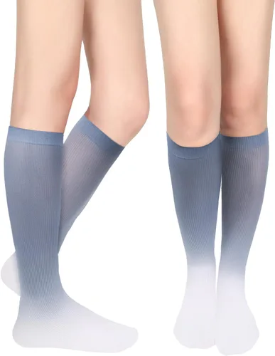 Vista 5 de Benefeet Sox Calcetines altos de poliéster para mujeres y niñas, calcetines largos de tubo unisex, suaves, acogedores, calcetines de pantorrilla