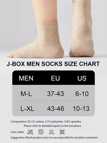 Vista 7 de J-BOX Calcetines de algodón para hombre, paquete múltiple, delgados, transpirables, cómodos, de verano, de corte bajo