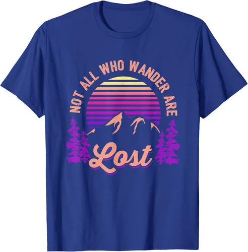 Vista 21 de Not All Who Wander Are Lost Vintage Mountains - Camiseta de senderismo, Negro, S