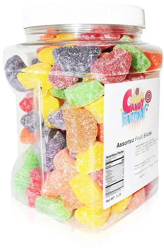 Vista 2 de Sarah's Candy Factory - Rebanadas de fruta surtidas (3 libras en frasco)