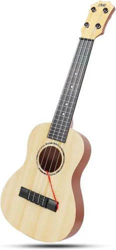 Vista 14 de Raimy Guitarra ukelele de 17 pulgadas para niños, 4 cuerdas, mini guitarra para niños, instrumentos musicales, juguetes educativos con púas