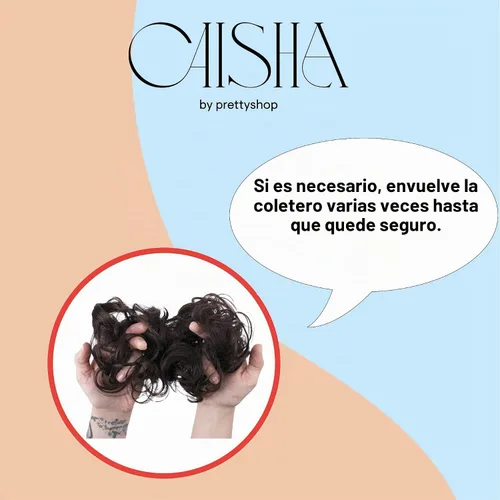 Vista 10 de CAISHA Postizo Grande Scrunchy Recogido Peinado Nupcial Rizado Moño Despeinado Marrón Chocolate Oscuro G2E