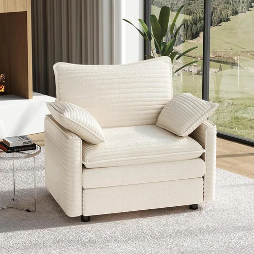 Vista 66 de Vesgantti Sofá modular de 108 pulgadas, cómodo sofá de nube con asiento profundo otomano movible, sofá modular en forma de L, sofás seccionales
