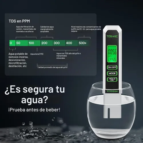 Vista 6 de VIVOSUN Kits de medidor digital de pH y TDS, 0.01 pH de alta precisión tipo bolígrafo, medidor de pH con ± 2 % de precisión de lectura, 3 en 1